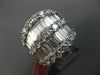 ESTATE EXTRA LARGE 4.59CT DIAMOND 18KT WHITE GOLD 3D MULTI ROW ANNIVERSARY RING