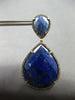 EXTRA LARGE 101.66CT MOCHA DIAMOND & SODALITE 14KT BLACK & YELLOW GOLD EARRINGS