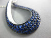 LARGE 1.40CT DIAMOND & AAA SAPPHIRE 18KT WHITE GOLD TEAR DROP LOVE KNOT PENDANT