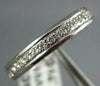 ANTIQUE .70CT DIAMOND 18KT WHITE GOLD 3D ETERNITY FILIGREE ANNIVERSARY RING 1167