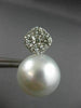 ESTATE EXTRA LARGE 1.65CT & AAA SOUTH SEA PEARL DIAMOND 18KT WHITE GOLD EARRINGS