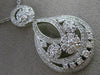 ANTIQUE LARGE 2.60CT DIAMOND 14K WHITE GOLD MILGRAIN FLOWER CLUSTER PENDANT 2075