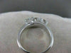 ESTATE .90CT DIAMOND 14K WHITE GOLD 3D PAST PRESENT FUTURE ENGAGEMENT RING 19561