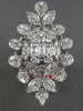 LARGE 4.38CT DIAMOND 18KT WHITE GOLD 3D MULTI SHAPE CLUSTER FLOWER COCKTAIL RING