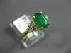 ESTATE 1.42CT DIAMOND & AAA EMERALD 14K YELLOW GOLD CLASSIC OVAL ENGAGEMENT RING