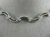 ESTATE 2.16CT ROUND DIAMOND 14K WHITE GOLD 3D CLASSIC DOUBLE WAVE NECKLACE #6869