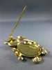 ANTIQUE AAA WHITE SAPPHIRE & EMERALD 18KT YELLOW GOLD BUNNY RABBIT PIN #12532