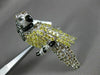 ESTATE EXTRA LARGE 2.50CT MULTI COLOR DIAMOND 18KT WHITE GOLD PARROT BROOCH PIN