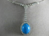 ANTIQUE 5.80CT DIAMOND & AAA TURQUOISE 14K WHITE GOLD HALO ETOILE NECKLACE 21870
