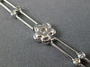 ESTATE .20CT DIAMOND 14K WHITE GOLD DOUBLE LINK FLOWER FLORAL BRACELET#19801