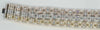 LARGE & LONG 14.52CT DIAMOND 18KT 2 TONE GOLD ROUND & BAGUETTE ETERNITY BRACELET