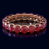 ESTATE 4.25CT AAA RUBY 14K ROSE GOLD CLASSIC SHARED PRONG ETERNITY FUN LOVE RING