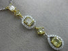 GIA 2.54CT MULTI CUT WHITE & FANCY YELLOW DIAMONDS 18K 2 TONE GOLD LOVE NECKLACE