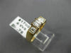 ANTIQUE .76CT ASSCHER CUT DIAMOND 14KT YELLOW GOLD PAST PRESENT FUTURE RING #112