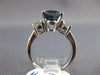 ESTATE LARGE 4.96CT DIAMOND & AAA SAPPHIRE 14KT WHITE GOLD 3D ENGAGEMENT RING