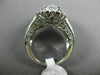 ESTATE LARGE 1.50CT DIAMOND 14KT WHITE GOLD 3D FILIGREE MARQUISE CLUSTER RING FG