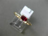 ESTATE .39CT ROUND DIAMOND & OVAL AAA RUBY 14K ROSE GOLD FRIENDSHIP PROMISE RING