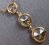 1.20CT FANCY YELLOW DIAMOND 14KT YELLOW GOLD ROUND 3 STONE BEZEL LARIAT NECKLACE