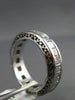 WIDE 2.10CT PRINCESS DIAMOND 14KT WHITE GOLD FILIGREE ETERNITY WEDDING RING 1349