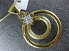 ESTATE .19CT DIAMOND 18KT YELLOW GOLD 3D FLOWER CIRCULAR FUN PENDANT