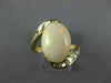 ESTATE LARGE 6.20CT CZ & AAA OPAL 14KT YELLOW GOLD 3D OVAL CRISS CROSS RING