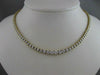 ESTATE 11.0CTW DIAMOND 18KT YELLOW GOLD GRADUATED TENNIS NECKLACE F/G VVS #20994