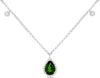 .94CT DIAMOND & AAA RUSSALITE 14K WHITE GOLD BY THE YARD TEAR DROP LOVE NECKLACE