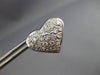 ESTATE 1.70CT DIAMOND 14KT WHITE GOLD 3D PAVE HEART SHAPE LOVE EARRINGS #21492
