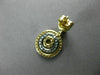 ESTATE .85CT DIAMOND 14K WHITE & YELLOW GOLD 3D CIRCULAR ETOILE HANGING EARRINGS