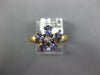 .84CT DIAMOND & AAA TANZANITE 14KT YELLOW GOLD 3D OVAL AND ROUND FLOWER FUN RING
