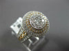 LARGE 1.27CT DIAMOND 18K WHITE & ROSE GOLD DOUBLE HALO FILIGREE ANNIVERSARY RING