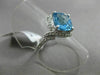 ESTATE 2.72CT DIAMOND & AAA BLUE TOPAZ 14KT WHITE GOLD INFINITY SQUARE FUN RING