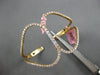 EXTRA LARGE 2.77CT DIAMOND 18KT ROSE GOLD DOUBLE TEAR DROP LOVE BANGLE BRACELET