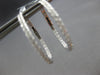ESTATE 1.02CT DIAMOND 18K WHITE GOLD 3D CLASSIC INSIDE OUT HOOP HANGING EARRINGS