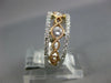 WIDE .87CT DIAMOND 18K WHITE & ROSE GOLD INFINITY SEMI ETERNITY ANNIVERSARY RING