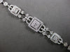 EXTRA LARGE 4.13CT DIAMOND 18K WHITE GOLD ROUND & BAGUETTE MULTI SQUARE BRACELET