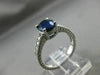ESTATE 1.97CT DIAMOND & AAA SAPPHIRE 14KT WHITE GOLD OVAL ENGAGEMENT RING #16437
