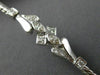 ANTIQUE .42CT MULTI CUT DIAMOND 18KT WHITE GOLD 3D FILIGREE LOVE BRACELET #19915