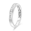 ESTATE 0.28CT DIAMOND 14KT WHITE GOLD 3D CHANNEL SEMI ETERNITY ANNIVERSARY RING