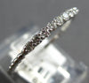 ESTATE .19CT DIAMOND 14KT WHITE GOLD 3D CLASSIC BAR BEADED FUN RING