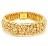 EXTRA LARGE 26.12CT MULTI COLOR DIAMOND 18KT YELLOW GOLD 3D CUFF TENNIS BRACELET