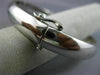 ESTATE WIDE 14KT WHITE GOLD 3D CLASSIC HANDCRAFTED 8MM BANGLE BRACELET #26198