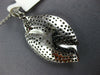 ESTATE 1.35CT BLACK & GREEN DIAMOND 18K WHITE GOLD MULTI ROW DOUBLE LEAF PENDANT