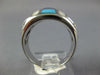 1.38CT DIAMOND & AAA TANZANITE 14KT WHITE GOLD MOTHER OF PEARL & TURQUOISE RING