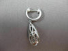 ESTATE 1.0CT WHITE & YELLOW DIAMOND 14KT WHITE GOLD PEAR SHAPE HANGING EARRINGS