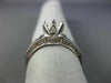 ESTATE .94CT DIAMOND 14KT WHITE GOLD 3D CROWN SEMI MOUNT ENGAGEMENT RING #2078