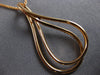 LARGE .36CT DIAMOND 18K ROSE GOLD 3D DOUBLE TEAR DROP LOVE KNOT FLOATING PENDANT