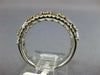ESTATE WIDE .94CT DIAMOND 14KT 2 TONE GOLD 3D ROUND & BAGUETTE ANNIVERSARY RING