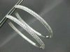 ESTATE LARGE & WIDE 5.21CT DIAMOND 14KT W GOLD INSIDE OUT HOOP EARRINGS F/G VS
