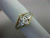 ESTATE .85CT DIAMOND 14K 2 TONE GOLD MARQUISE TENSION SET ENGAGEMENT RING #16335